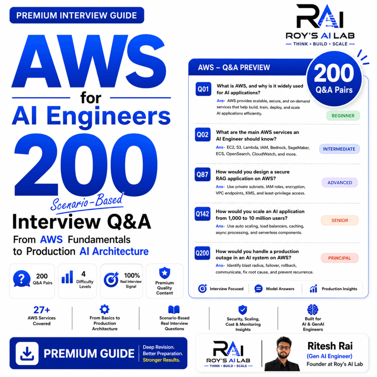 AWS for AI Engineers: 200 Scenario-Based Production Level Interview Q&A
